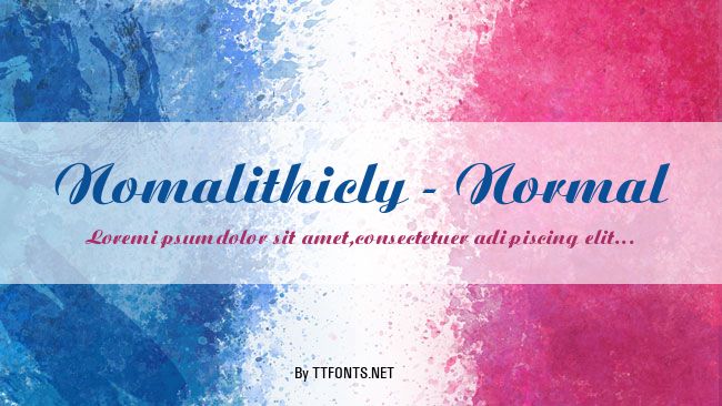 Nomalithicly - Normal example