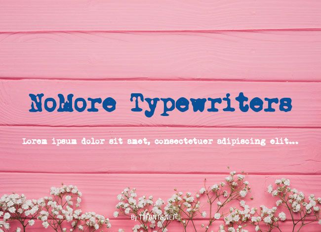 NoMore Typewriters example