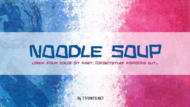 Noodle soup example