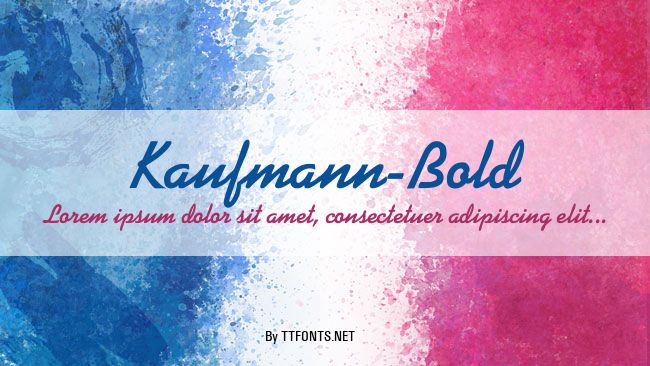 Kaufmann-Bold example