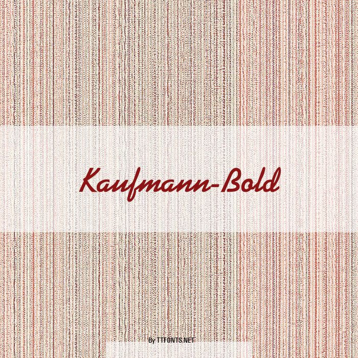 Kaufmann-Bold example
