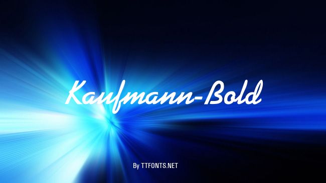 Kaufmann-Bold example