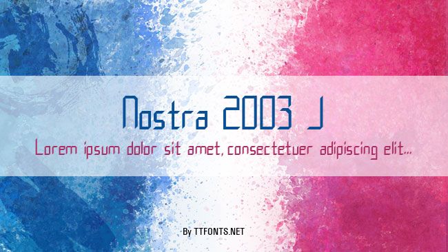 Nostra 2003 J example