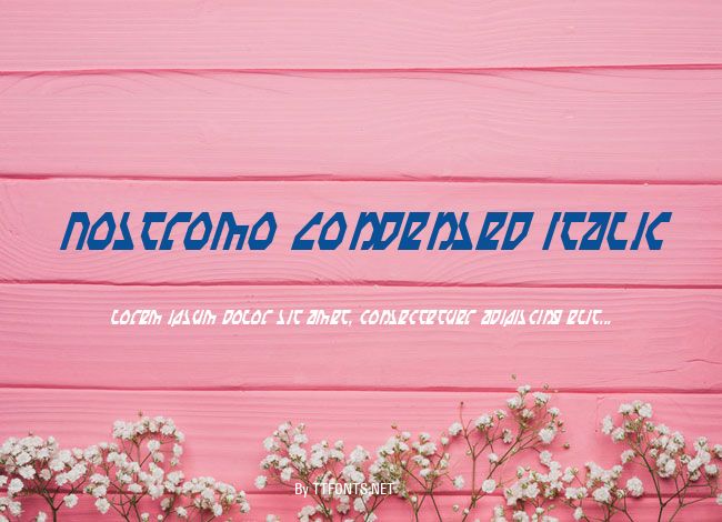 Nostromo Condensed Italic example