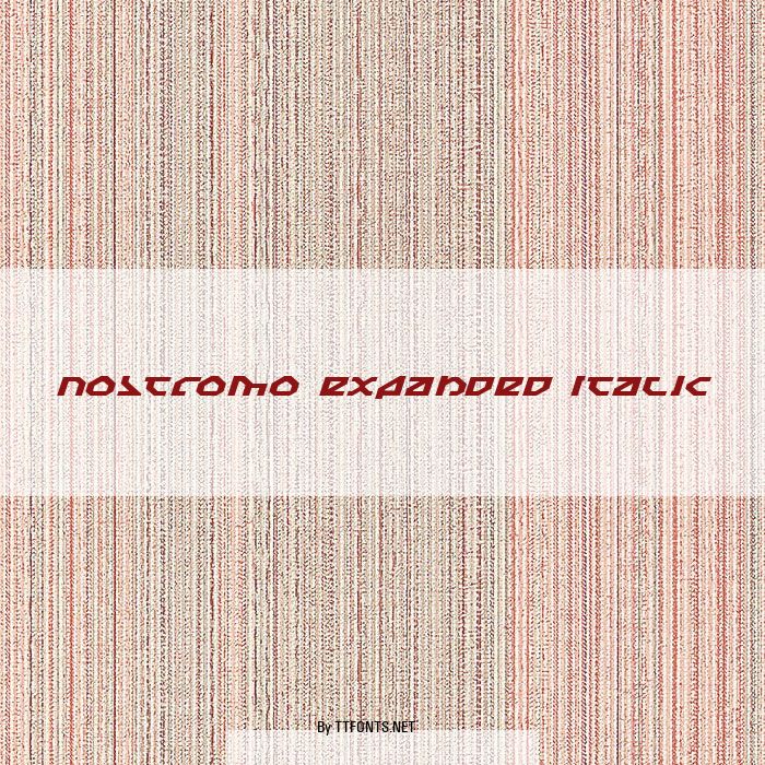 Nostromo Expanded Italic example