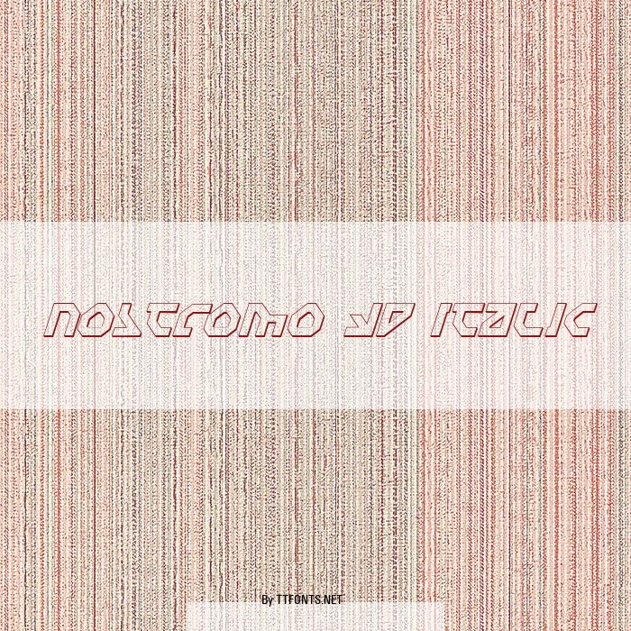 Nostromo 3D Italic example