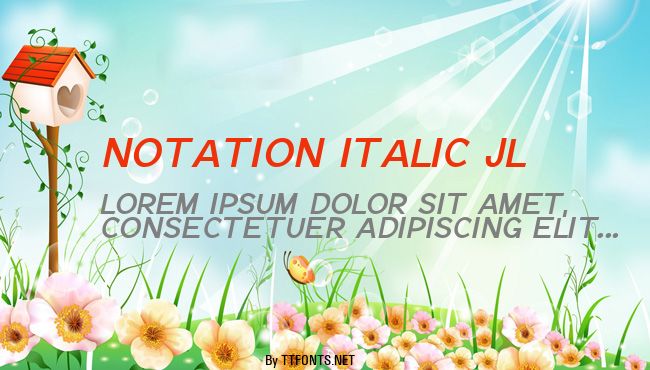 Notation Italic JL example