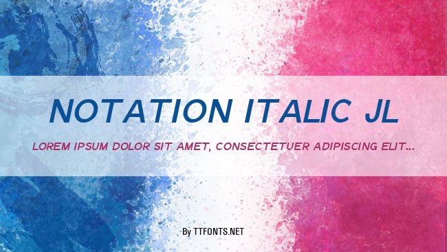 Notation Italic JL example