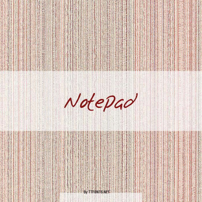 Notepad example