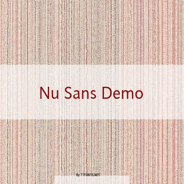 Nu Sans Demo example