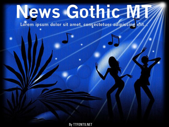 News Gothic MT example