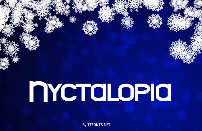 Nyctalopia example