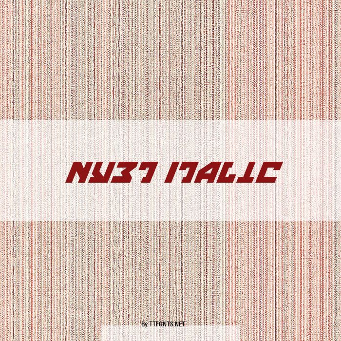 Nyet Italic example