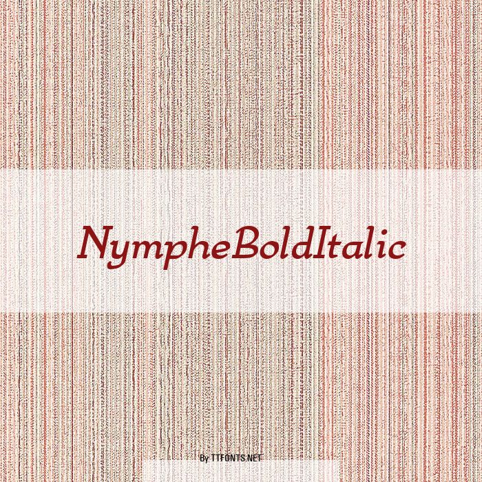 NympheBoldItalic example