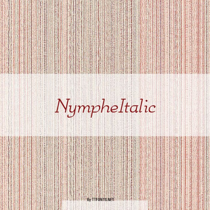 NympheItalic example