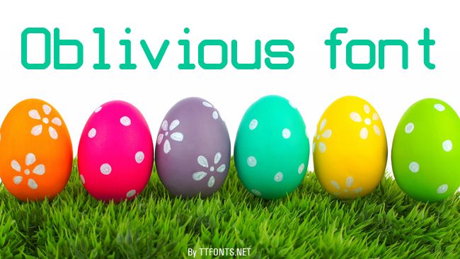 Oblivious font example