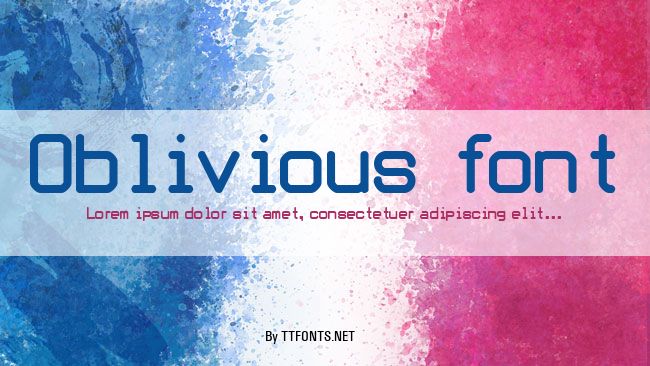 Oblivious font example