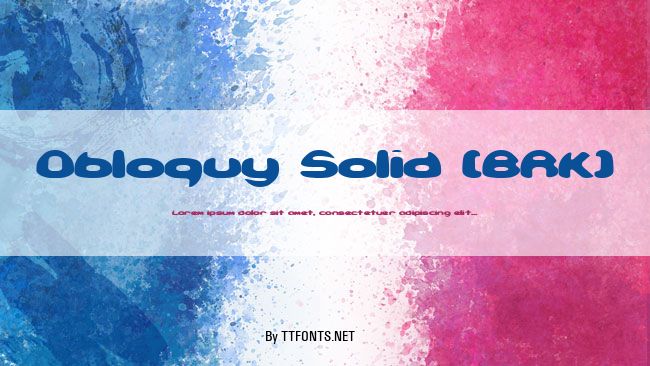 Obloquy Solid (BRK) example