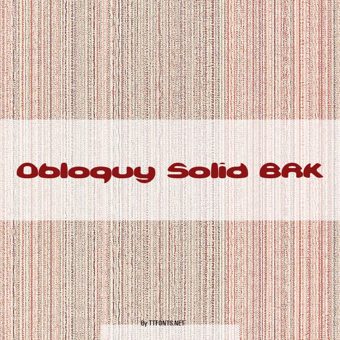Obloquy Solid BRK example
