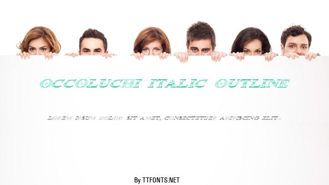 Occoluchi Italic Outline example