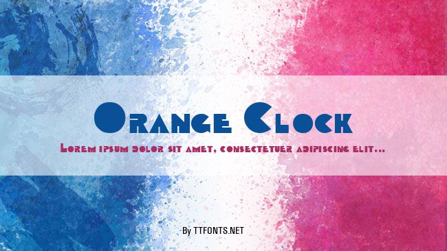 Orange Clock example