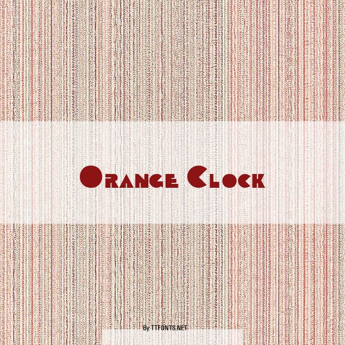 Orange Clock example