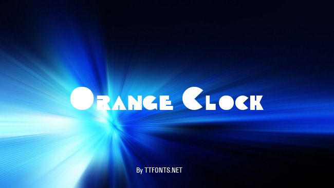 Orange Clock example