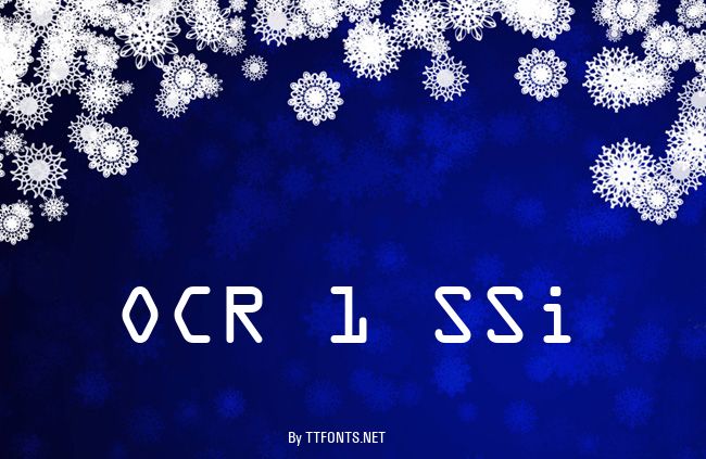OCR 1 SSi example