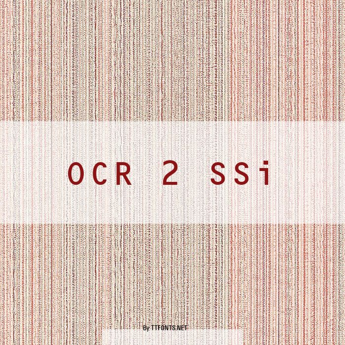 OCR 2 SSi example