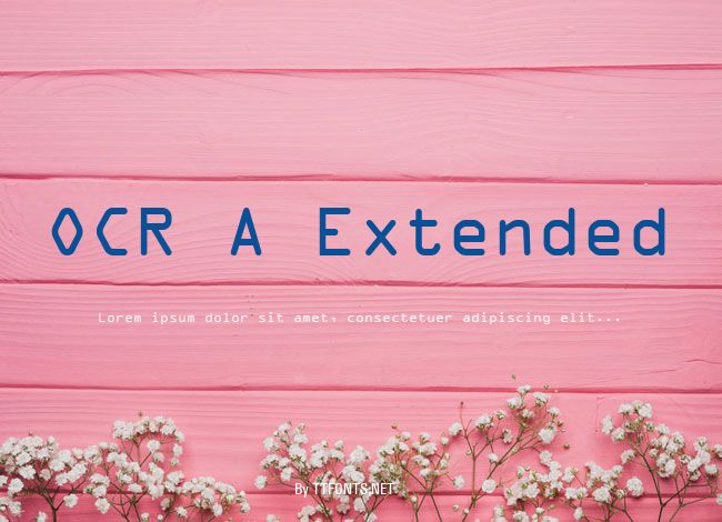 OCR A Extended example