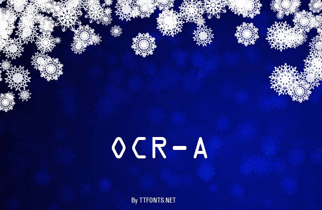 OCR-A example