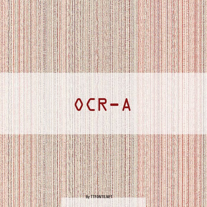 OCR-A example