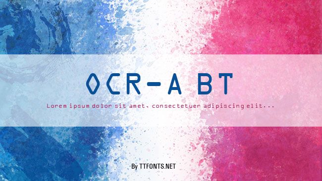OCR-A BT example