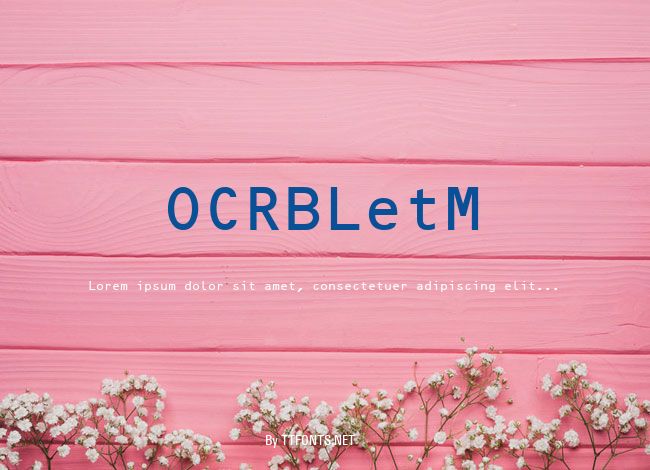 OCRBLetM example