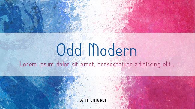 Odd Modern example