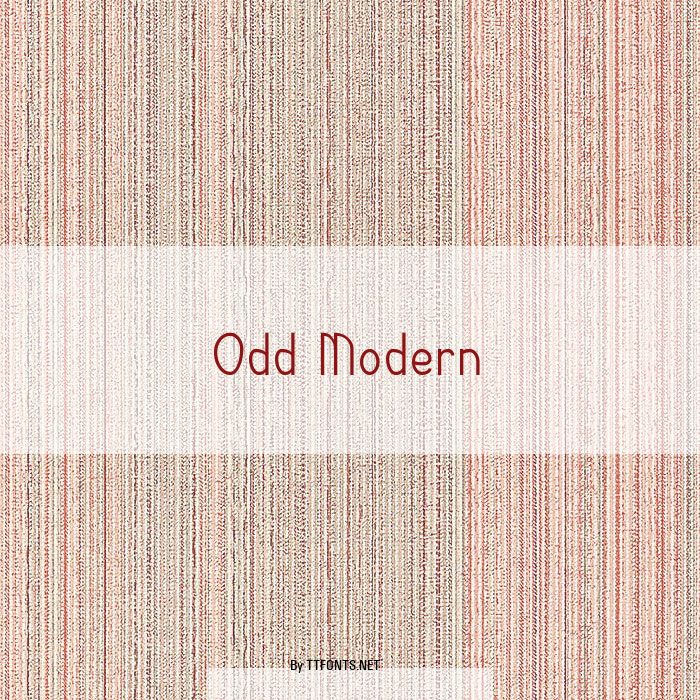 Odd Modern example