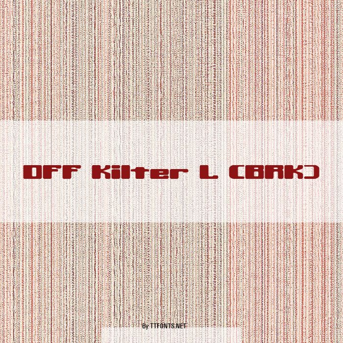 Off Kilter L (BRK) example