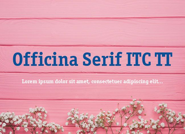 Officina Serif ITC TT example