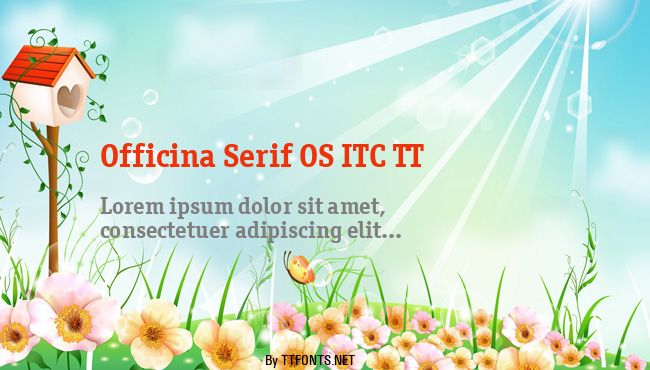Officina Serif OS ITC TT example