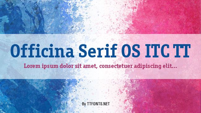 Officina Serif OS ITC TT example