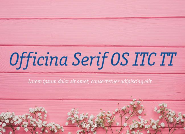 Officina Serif OS ITC TT example