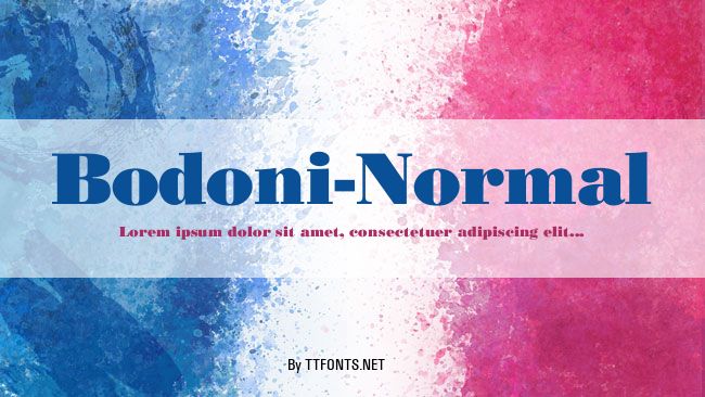 Bodoni-Normal example