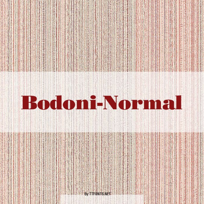 Bodoni-Normal example