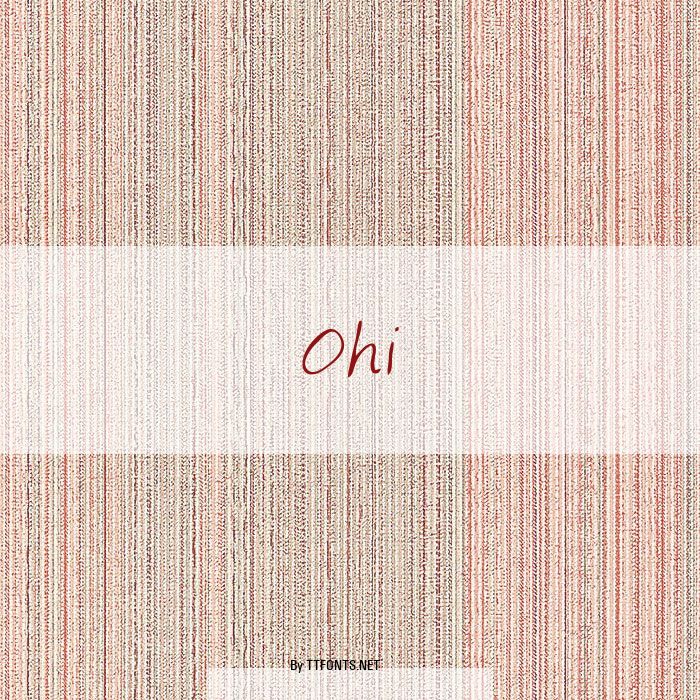 Ohi example