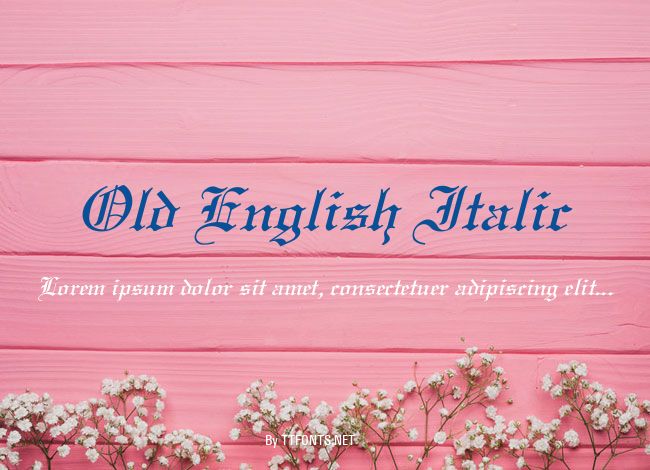 Old English Italic example