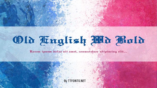 Old English Wd Bold example