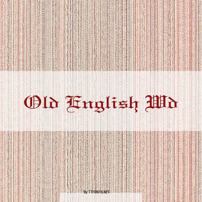 Old English Wd example