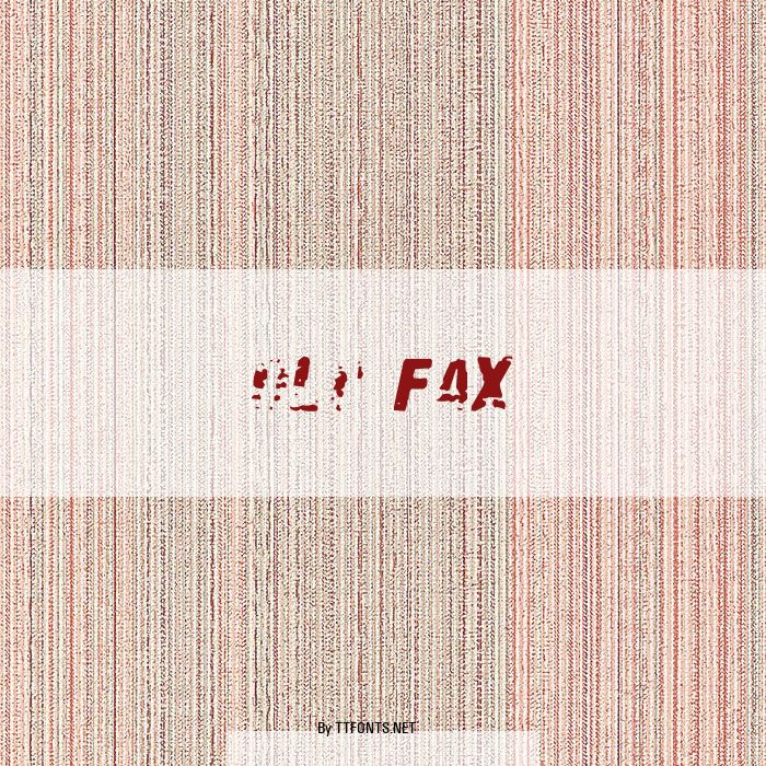 Old Fax example