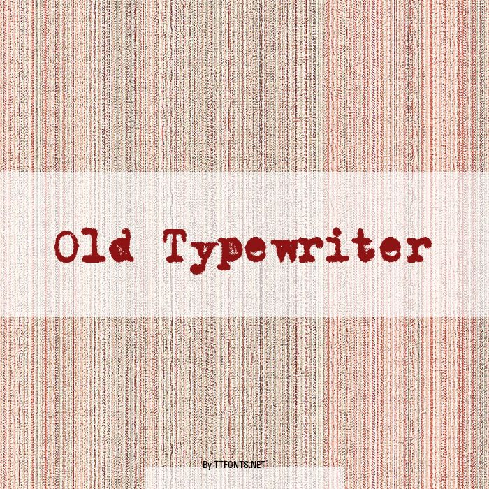 Old Typewriter example