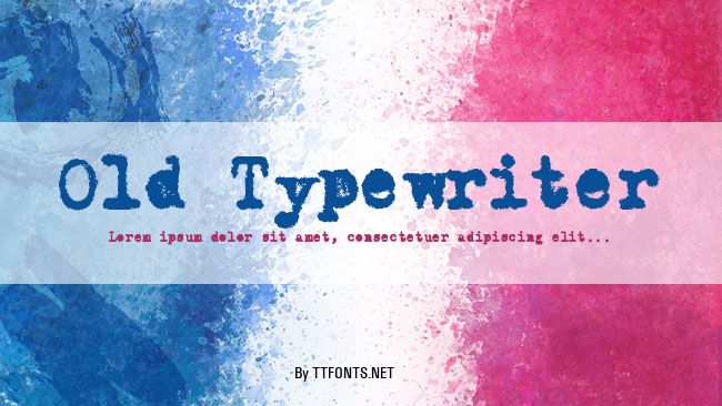 Old Typewriter example